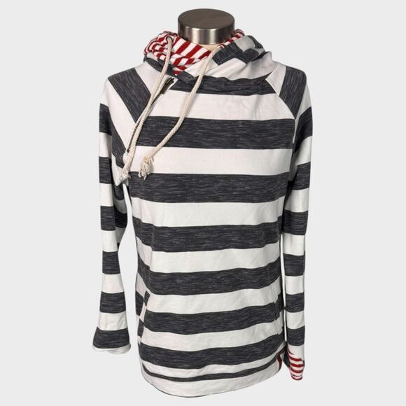 Ampersand Avenue Double Hoodie Medium Stripe - Picture 1 of 9